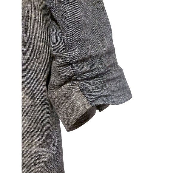 Elizabeth James Linen Blazer 6 Distressed Tie Dye Minimalist Grunge 100% Linen - Picture 6 of 12